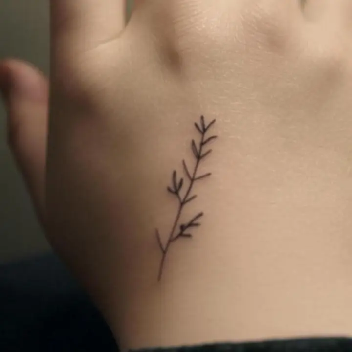 Finom vonalas, minimalista tetoválás csuklón